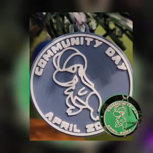 Pokemon Go Community Day Classic #84 coin - Bagon Ornament