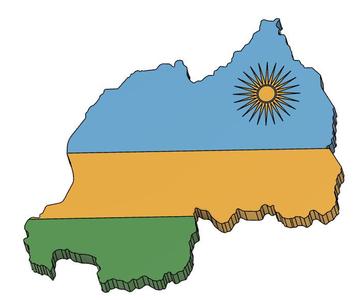 Rwanda Country Magnet (parametric)
