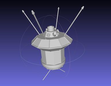 Simple Luna 3 Spaceprobe Printable Miniature
