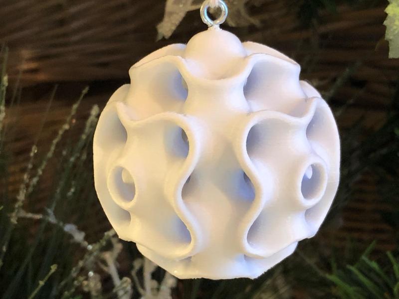 Ten Minimal Surface Ornaments and Spheres