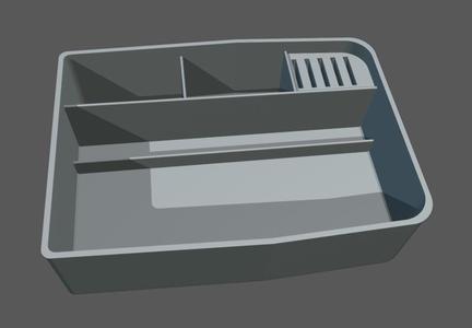 Centre console tray insert for Kia Soul