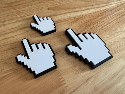8-Bit Pointer Finger Cursor - Fridge Magnet (Hot-Swap, Multi-Color) | Decoration For Whiteboard, Refrigerator, Locker, Cabinet | Home & Kitchen Essential, Classroom Office Supplies |