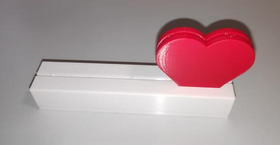 2 colour Heart Sheet Holder / Menu Holder with washer