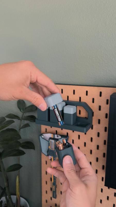 Ikea Skadis - AA & AAA Battery Organizer
