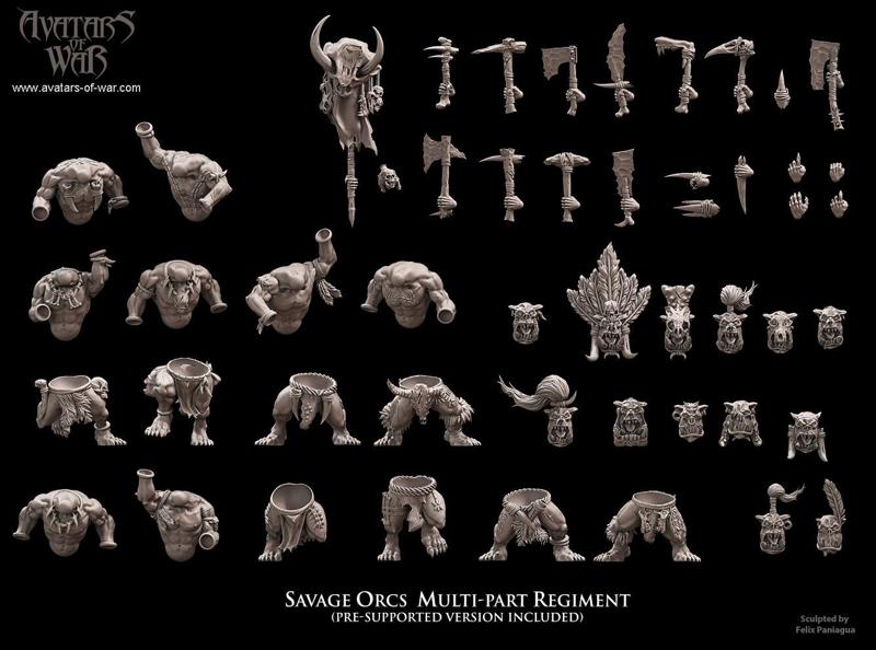 Savage Orcs multi-part regiment