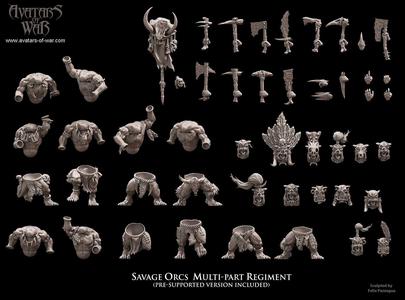 Savage Orcs multi-part regiment