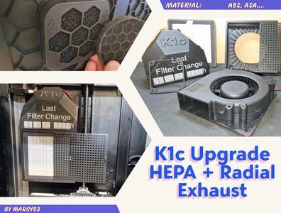 Creality K1c Upgrade Exhaust Radial-Fan+HEPAFilter