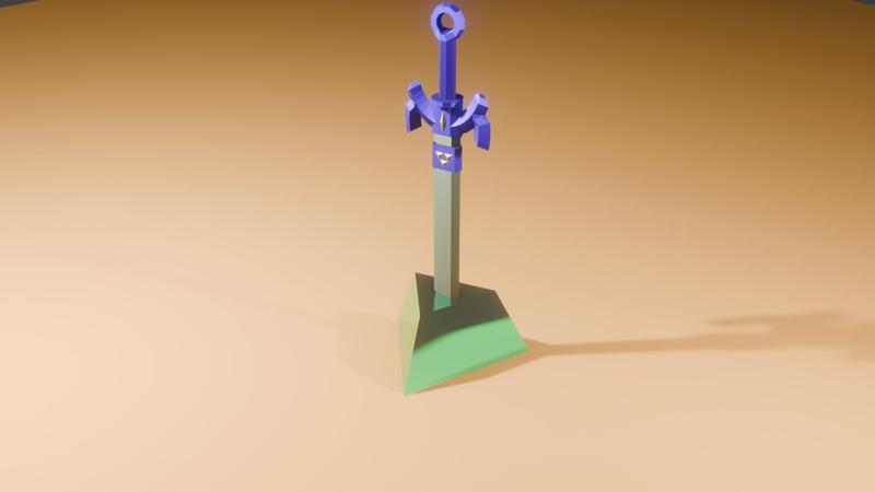 Master Sword Keychain | Low-Poly