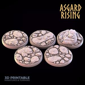 Rock Path - 5x Round Base (25/28/30/32mm) /Pre-supported/