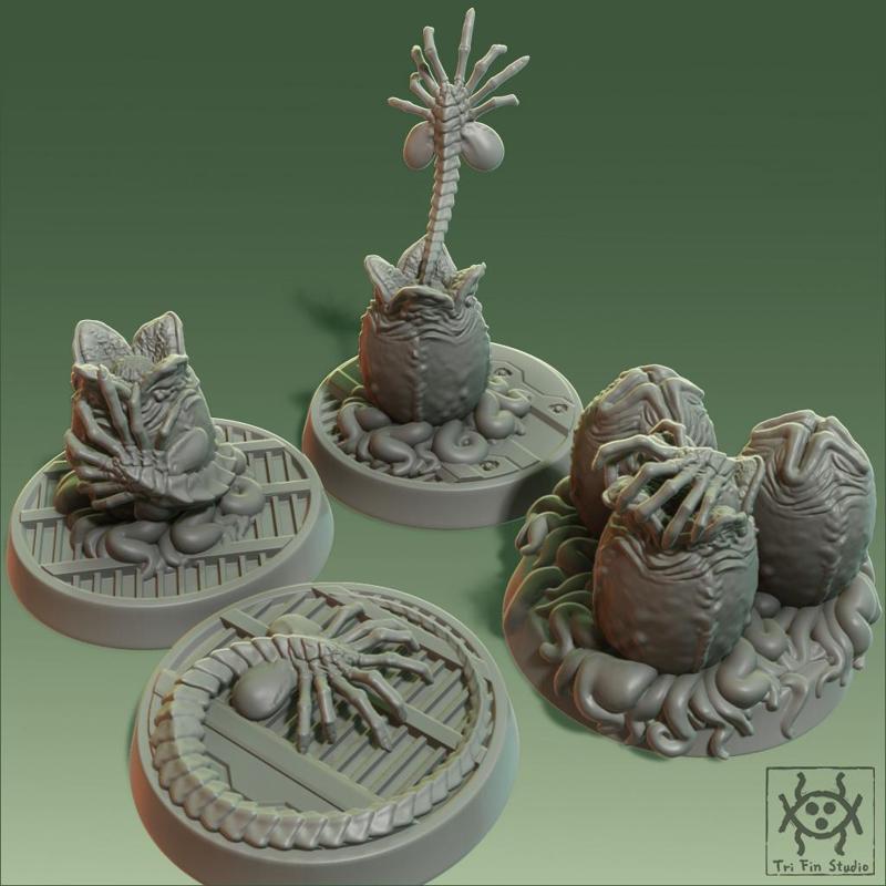 Face hugger and Xenomorph Eggs
