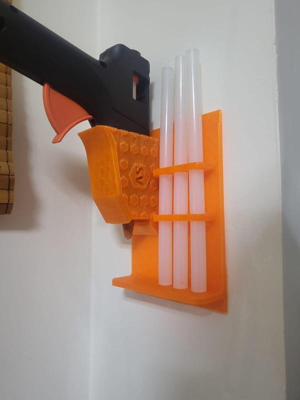 Hot glue gun holder/stand / wall mount.