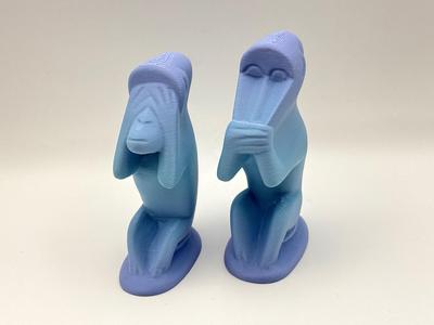 Two Cute Monkey Figurines