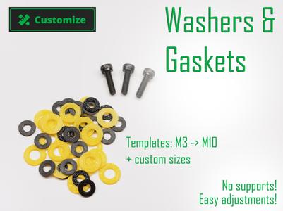 Washers & Gaskets M3 -> M10 - Customizable