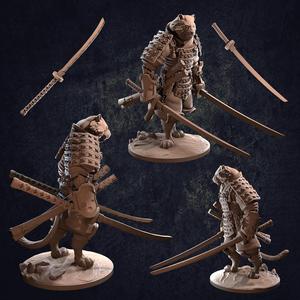 Tengashi Catfolk Samurai - Presupported