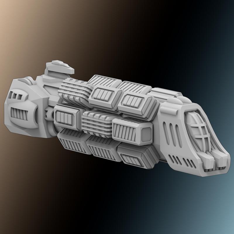 Spaceship - Freighter for Miniature Wargaming