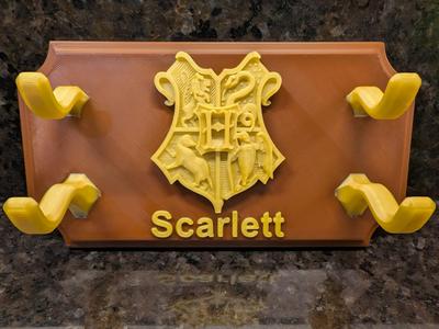 Customizable Hogwarts Wand Wall Mount