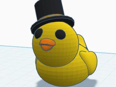 top hat rubber duck