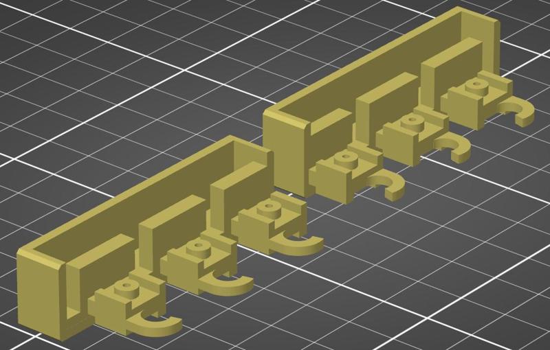 LEHA Curtain Rail System Caps (3 Rails)