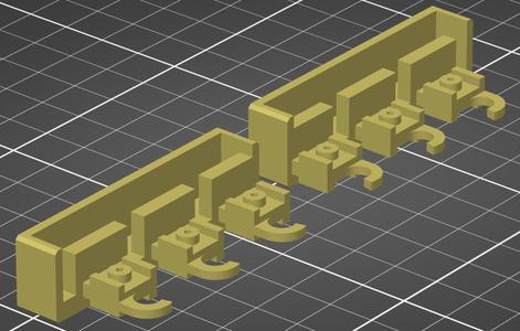 LEHA Curtain Rail System Caps (3 Rails)
