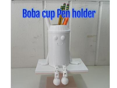 boba cup pen holder