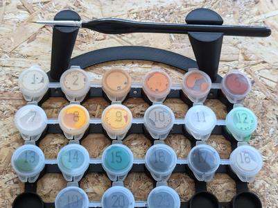 Paint & Brush holder, Color by Numbers