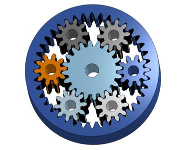 Planetary Gear for 775 Motor. 1:3 Ratio. Fixed planets.