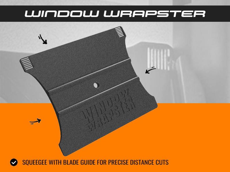 Window-Wrapster - Squeegee Cutting Aid for Foiling