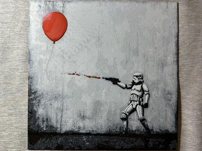 Banksy Inspired Stormtrooper Red Balloon Hueforge
