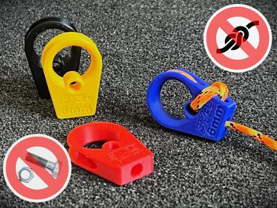 Adjustable Rope Eyelet Thimble no knot no hardware