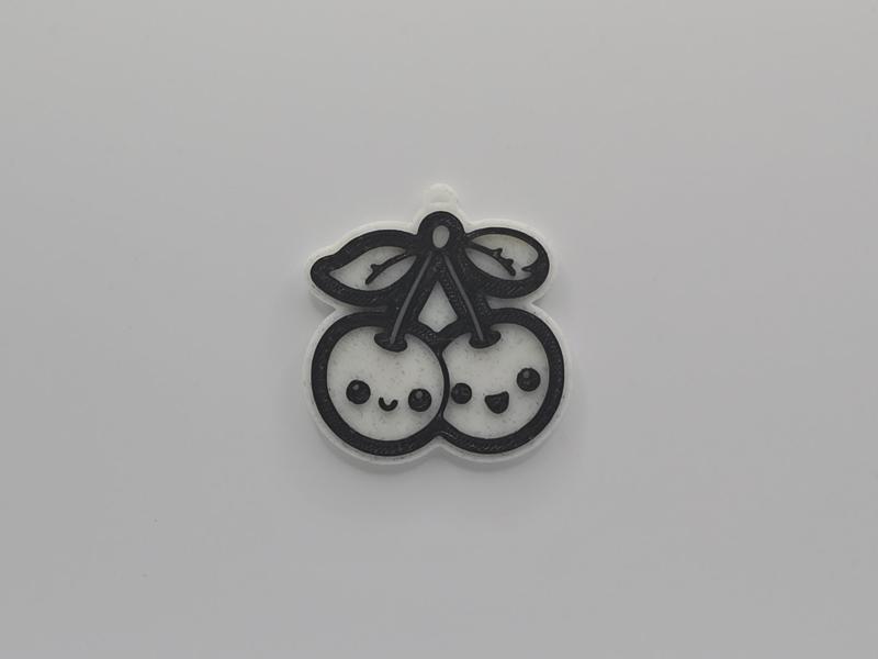 Cute Cherries Keychain