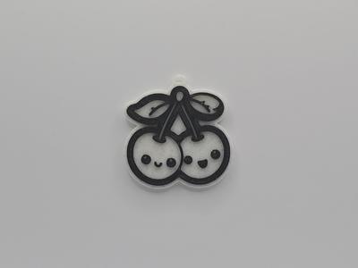 Cute Cherries Keychain