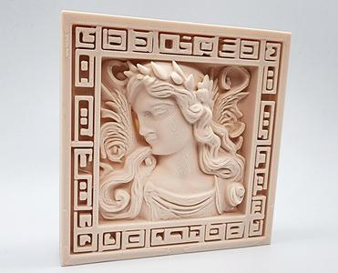 Marble Carved Goddess Fresco - No Supports
