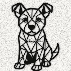 geometric puppy dog wall art home decor