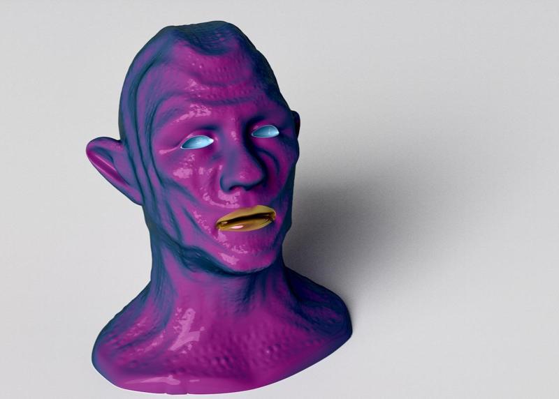 Alien Head Sculpt 1
