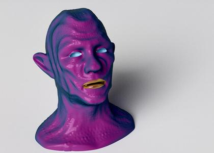 Alien Head Sculpt 1