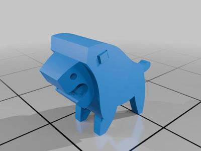LION KING TOY PENDANT 3D PRINTABLE MODEL