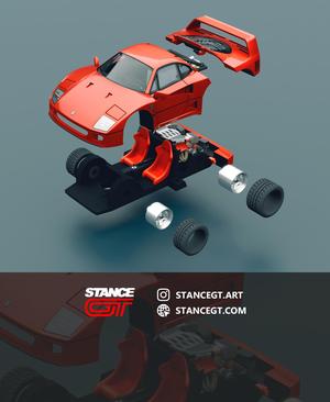 F40 with V8 engine! | Model Kit Car