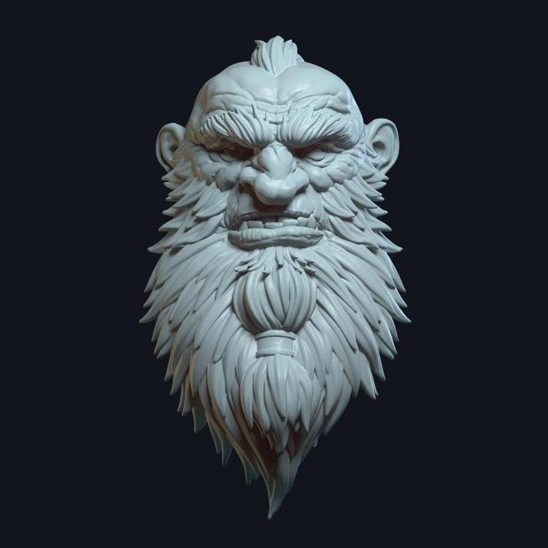 Dwarf v4 - Custom Action Figure Head