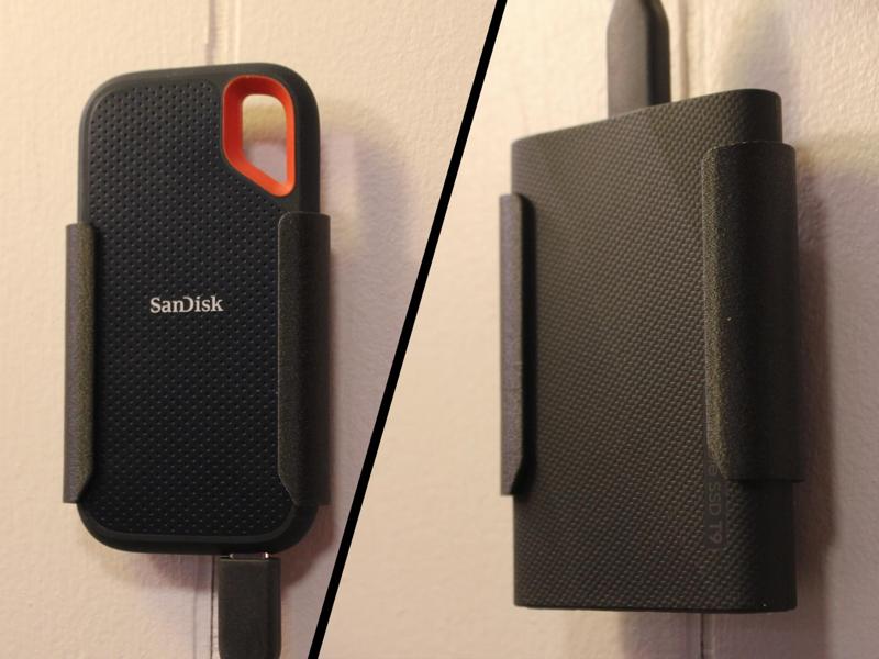 SSD Wall Mount – Samsung T9 & SanDisk Portable SSD