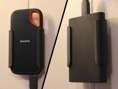 SSD Wall Mount – Samsung T9 & SanDisk Portable SSD