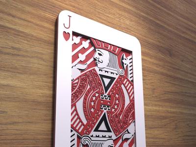 3D Layered Jack Of Hearts
