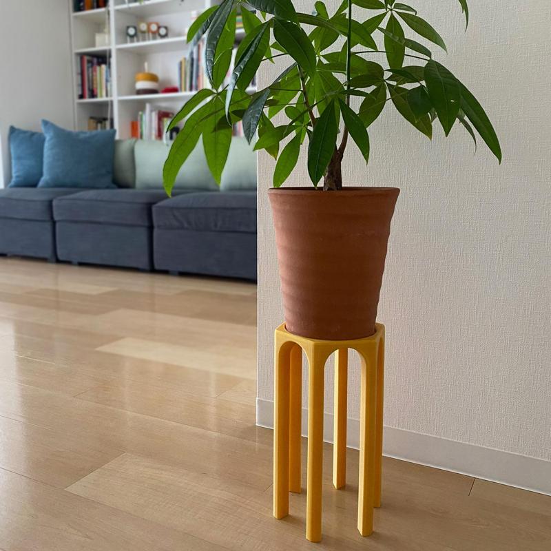 Planter Stand and Drip Tray - Hexagonal Hex Arched Pot Stand