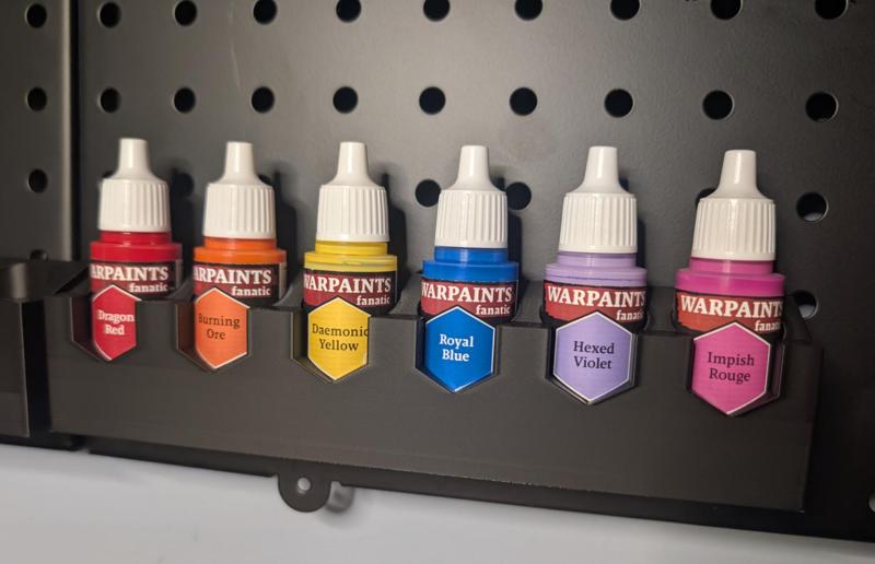 Pegboard Display for The Army Painter mini paints