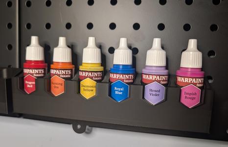 Pegboard Display for The Army Painter mini paints