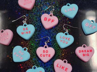 Valentine's Day Conversation Heart Earrings
