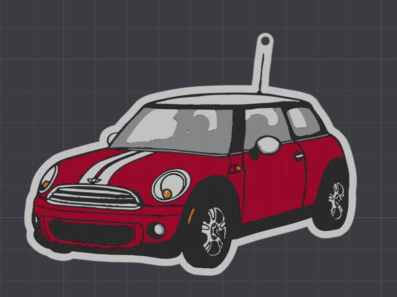 Mini Cooper Keychains + Bookmark
