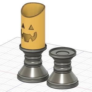 Jack-o-Lantern Tea Light Candlestick