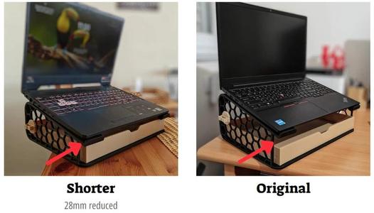 Shorter - 14/15.6 Laptop Stand with Tray and Cable Holder