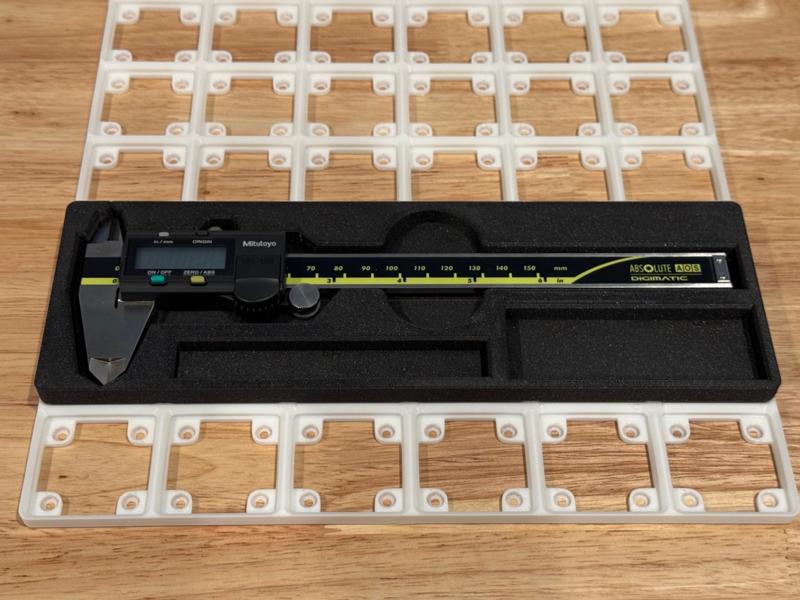 Low Profile Gridfinity 6" Caliper Tray v2