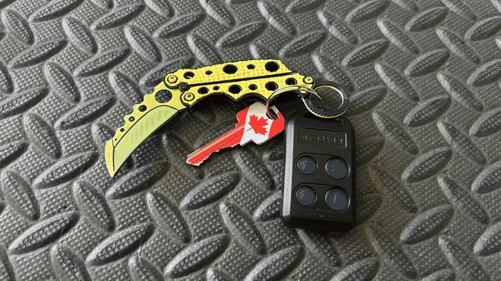 Keyring Karambit X Balisong Butterfly Knife Fidget